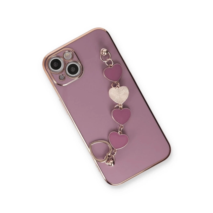 BFS  iPhone 14 Kılıf Esila Silikon - Mor