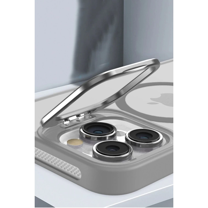 BFS  iPhone 14 Kılıf Flet Lens Magsafe Kapak - Koyu Yeşil
