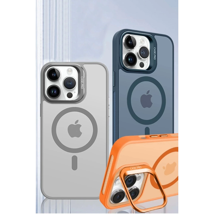 BFS  iPhone 14 Kılıf Flet Lens Magsafe Kapak - Lacivert