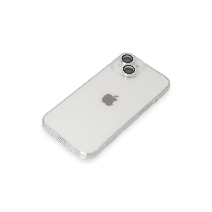 BFS  iPhone 14 Kılıf Luko Lens Silikon - Gümüş