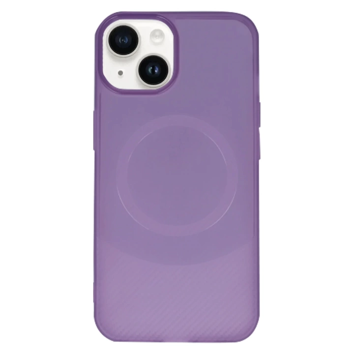 BFS  iPhone 14 Kılıf Maya Karbon Kapak - Mürdüm