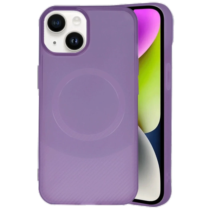 BFS  iPhone 14 Kılıf Maya Karbon Kapak - Mürdüm