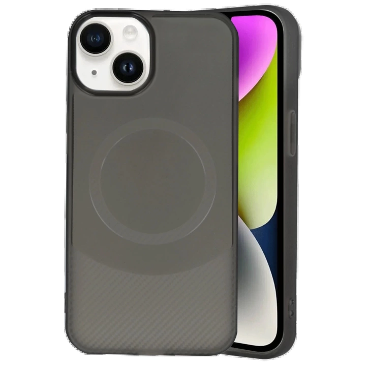 BFS  iPhone 14 Kılıf Maya Karbon Kapak - Siyah