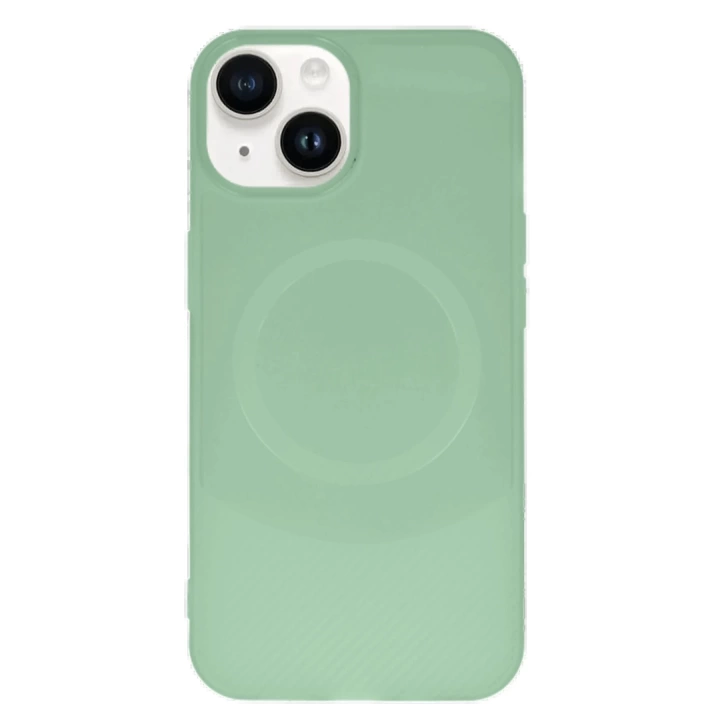 BFS  iPhone 14 Kılıf Maya Karbon Kapak - Su Yeşili
