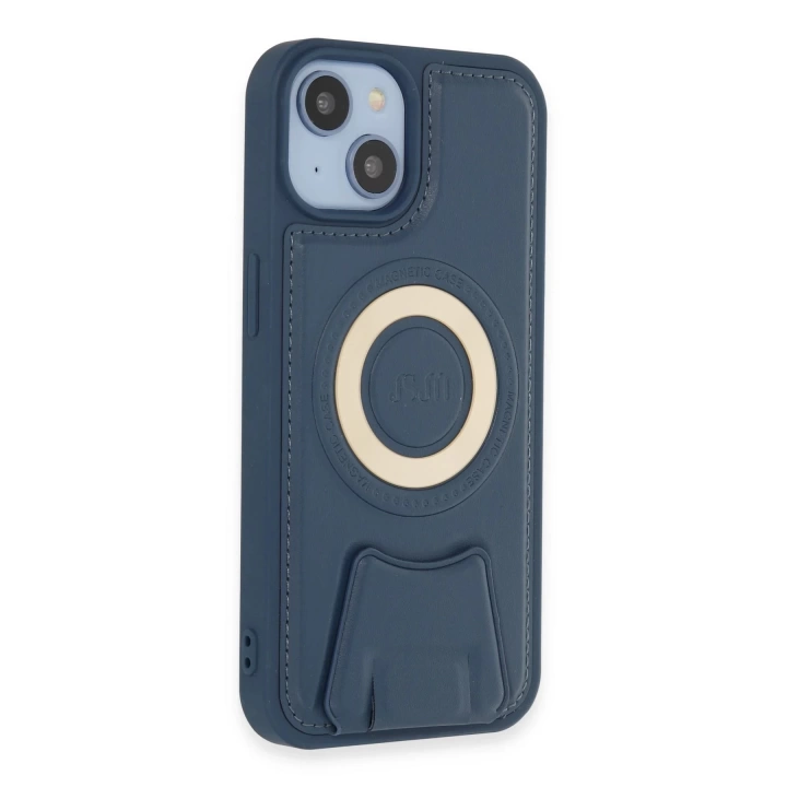 BFS iPhone 14 Kılıf Merkür Magneticsafe Standlı Kapak - Lacivert
