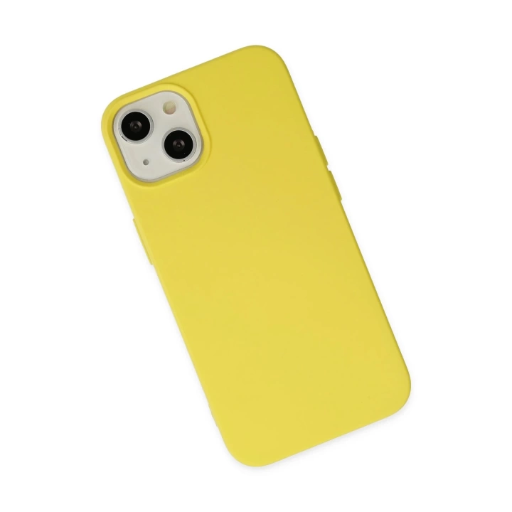 BFS  iPhone 14 Kılıf Nano içi Kadife Silikon - Sarı