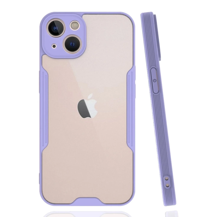 BFS  iPhone 14 Kılıf Platin Silikon - Lila