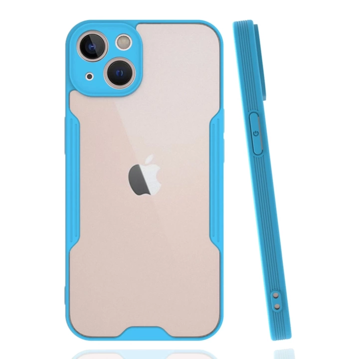 BFS  iPhone 14 Kılıf Platin Silikon - Mavi