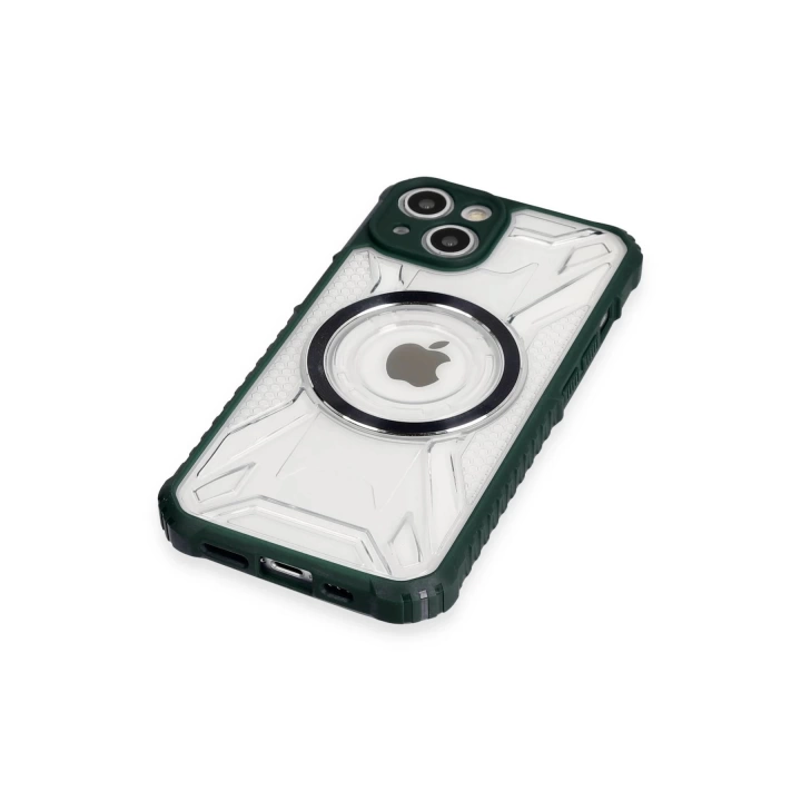 BFS  iPhone 14 Kılıf Prag Magneticsafe Kapak - Koyu Yeşil