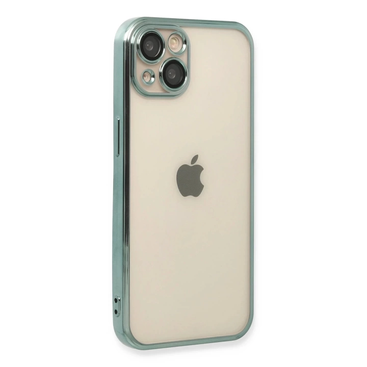 BFS  iPhone 14 Kılıf Razer Lensli Silikon - Yeşil