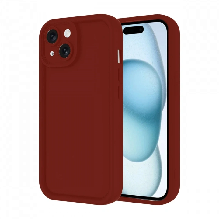 BFS  iPhone 14 Kılıf Viera Silikon - Bordo