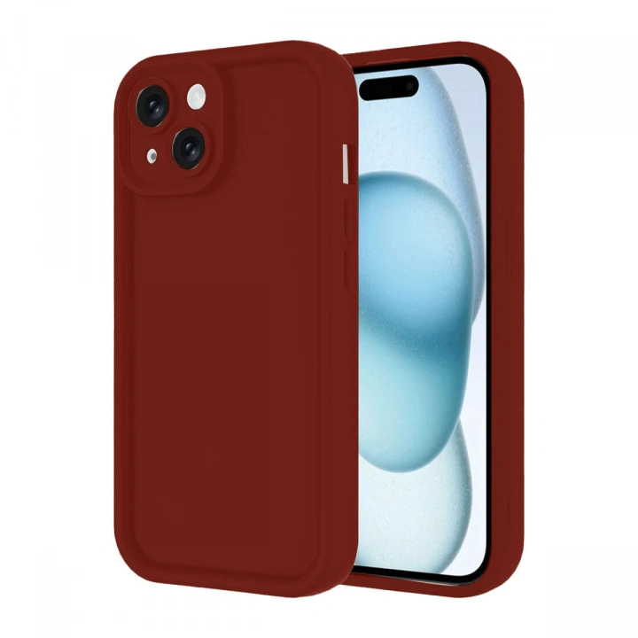 BFS  iPhone 14 Kılıf Viera Silikon - Bordo