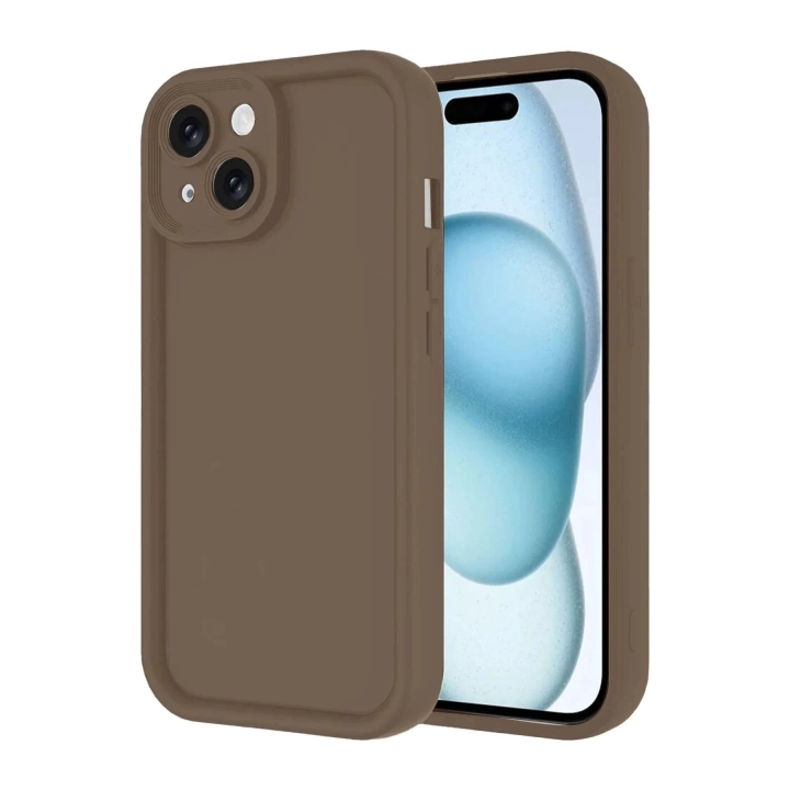 BFS  iPhone 14 Kılıf Viera Silikon - Kahverengi