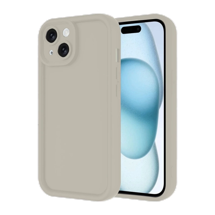 BFS  iPhone 14 Kılıf Viera Silikon - Krem