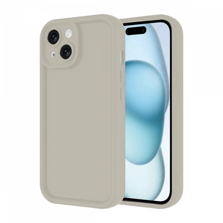 BFS  iPhone 14 Kılıf Viera Silikon - Krem