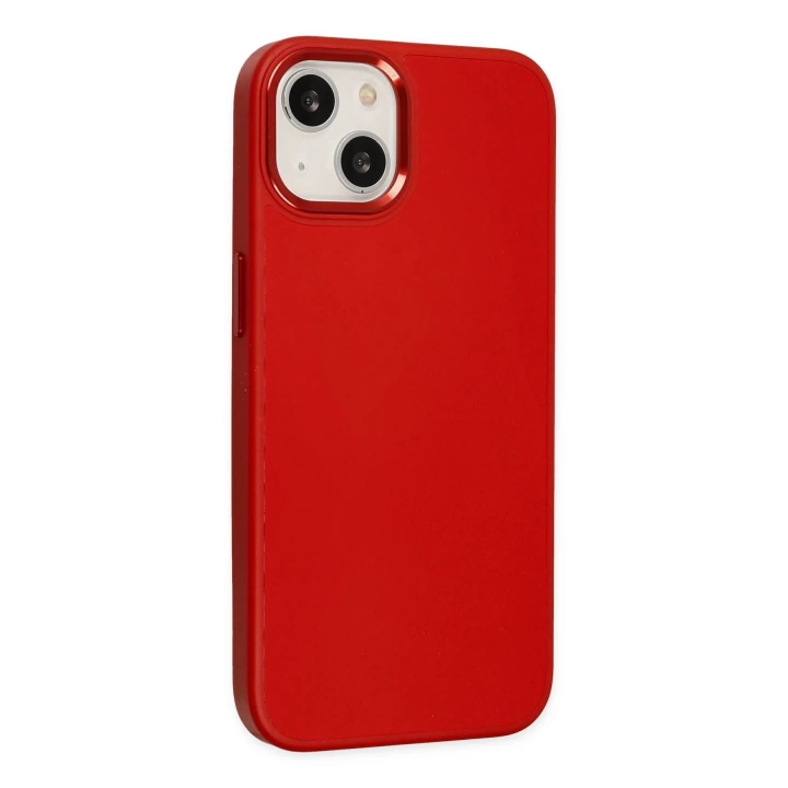 BFS  iPhone 14 Plus Kılıf Asya Deri Silikon - Kırmızı