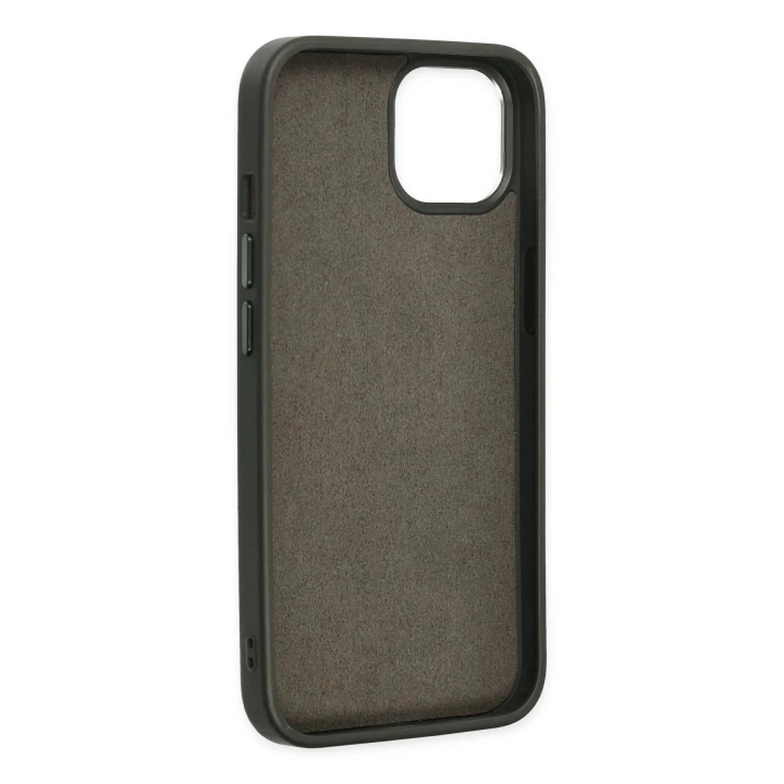 BFS  iPhone 14 Plus Kılıf Asya Deri Silikon - Koyu Yeşil