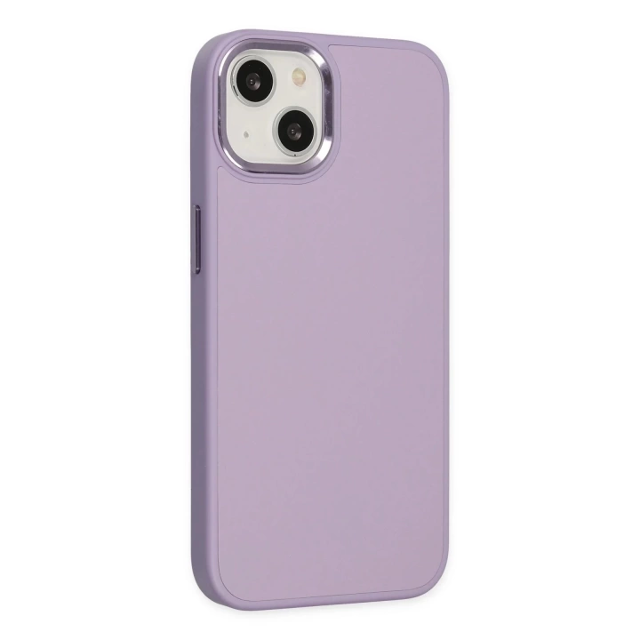 BFS  iPhone 14 Plus Kılıf Asya Deri Silikon - Lila