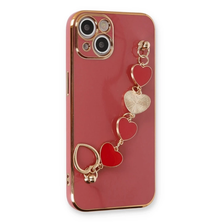 BFS  iPhone 14 Plus Kılıf Esila Silikon - Kırmızı