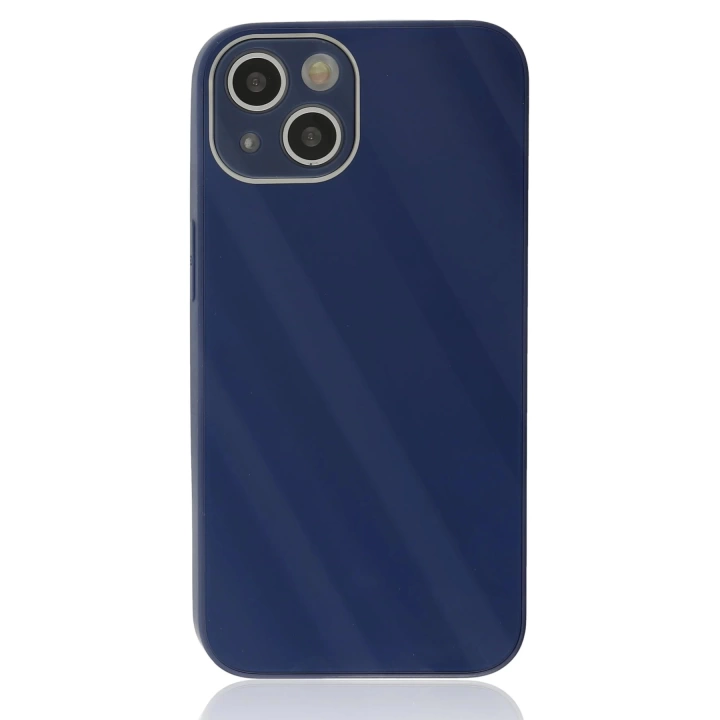 BFS  iPhone 14 Plus Kılıf Glass Kapak - Lacivert