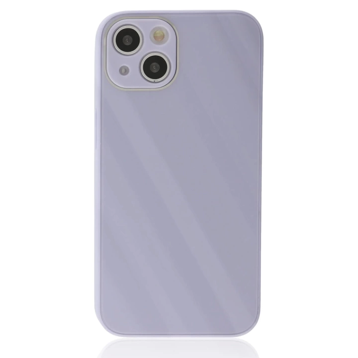 BFS  iPhone 14 Plus Kılıf Glass Kapak - Lila