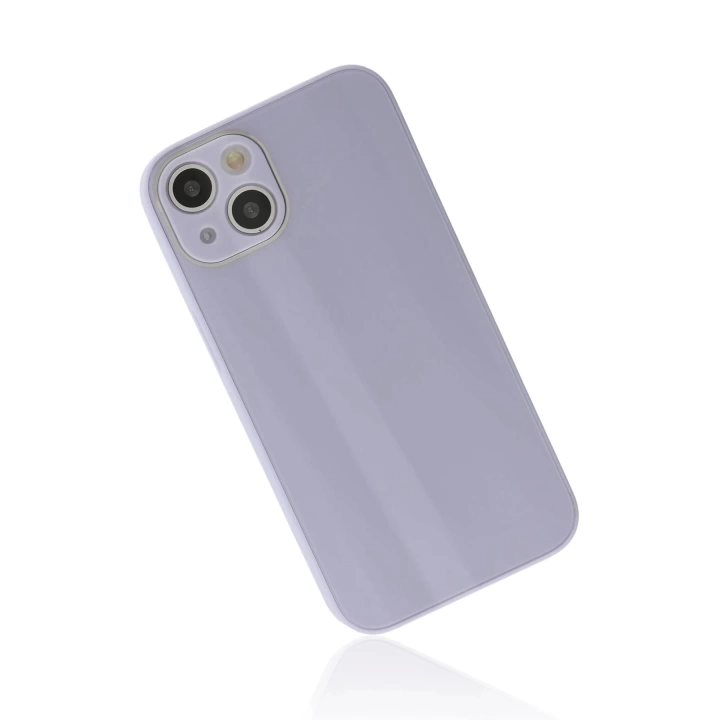 BFS  iPhone 14 Plus Kılıf Glass Kapak - Lila
