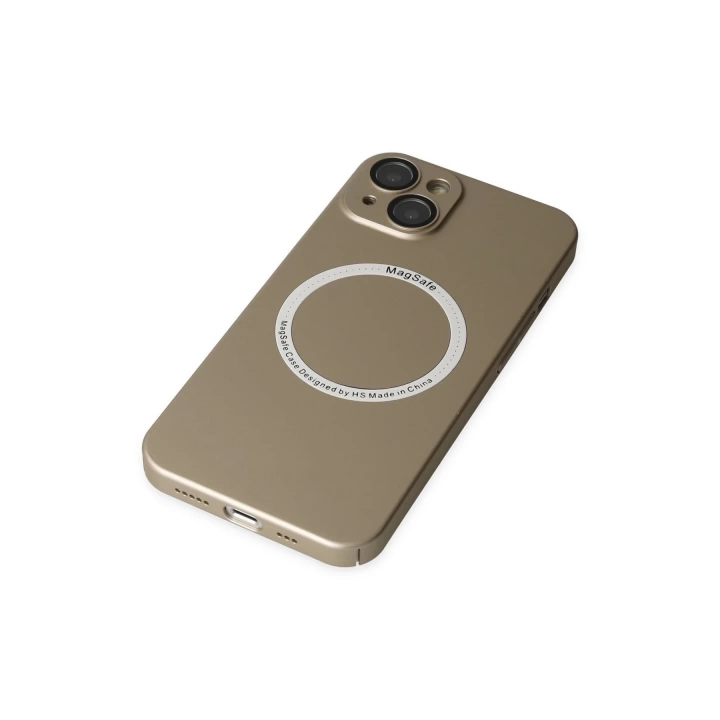 BFS  iPhone 14 Plus Kılıf Jack Magneticsafe Lens Silikon - Gold
