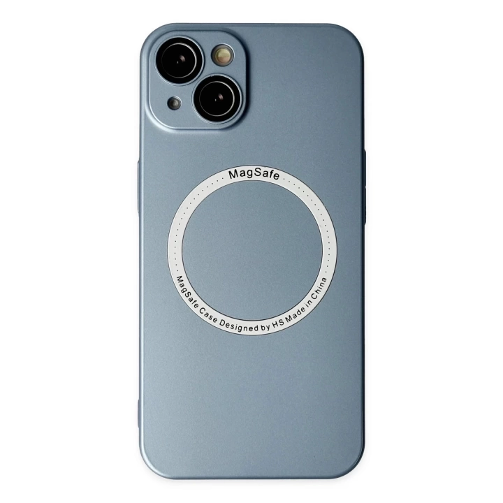 BFS  iPhone 14 Plus Kılıf Jack Magneticsafe Lens Silikon - Sierra Blue