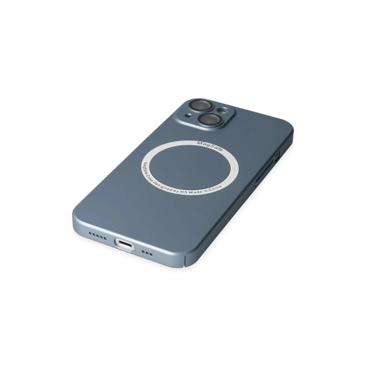 BFS  iPhone 14 Plus Kılıf Jack Magneticsafe Lens Silikon - Sierra Blue