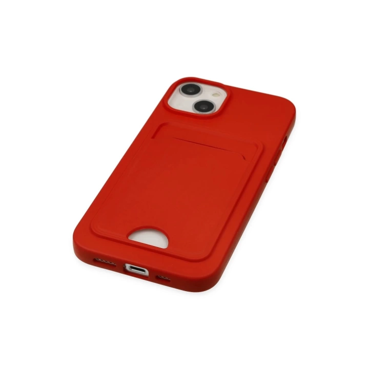 BFS  iPhone 14 Plus Kılıf Kelvin Kartvizitli Silikon - Kırmızı