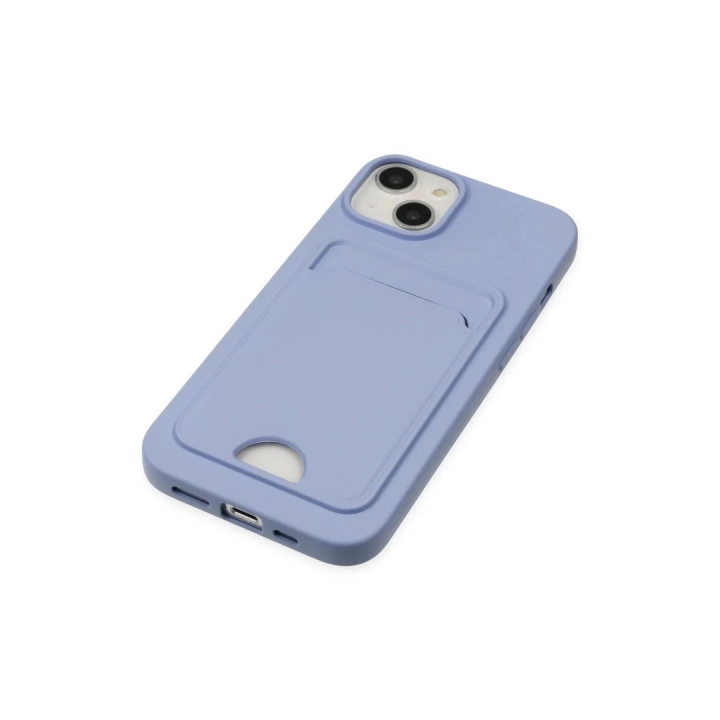 BFS  iPhone 14 Plus Kılıf Kelvin Kartvizitli Silikon - Lila