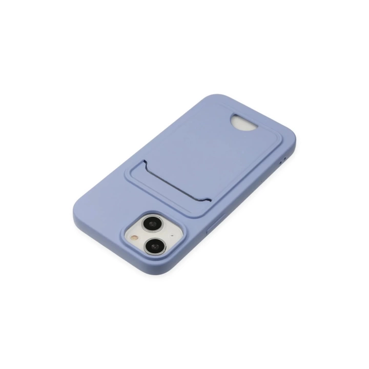 BFS  iPhone 14 Plus Kılıf Kelvin Kartvizitli Silikon - Lila