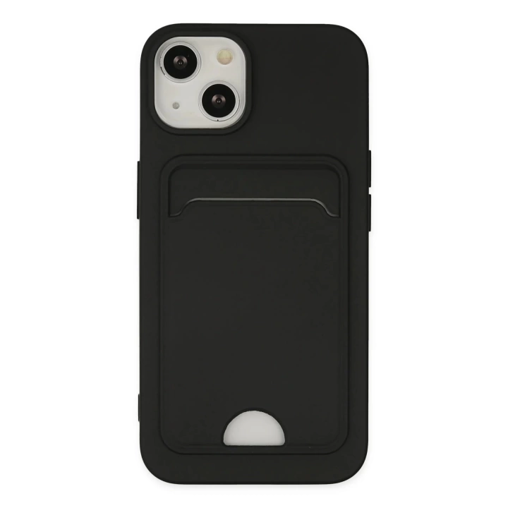 BFS  iPhone 14 Plus Kılıf Kelvin Kartvizitli Silikon - Siyah