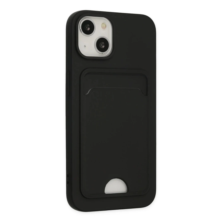 BFS  iPhone 14 Plus Kılıf Kelvin Kartvizitli Silikon - Siyah