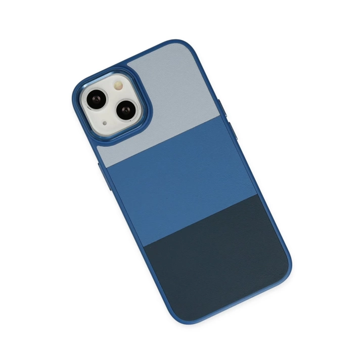 BFS  iPhone 14 Plus Kılıf King Kapak - Açık Mavi-Lacivert