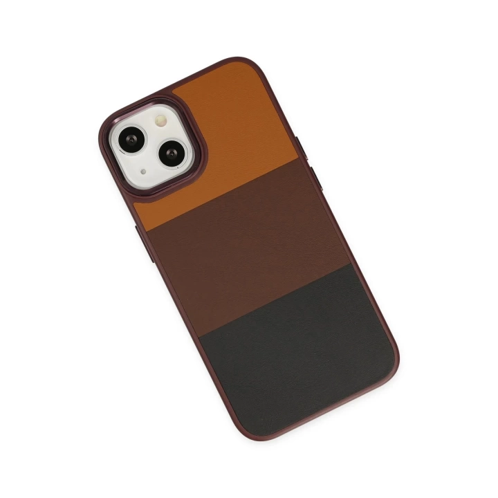 BFS  iPhone 14 Plus Kılıf King Kapak - Bordo-Siyah