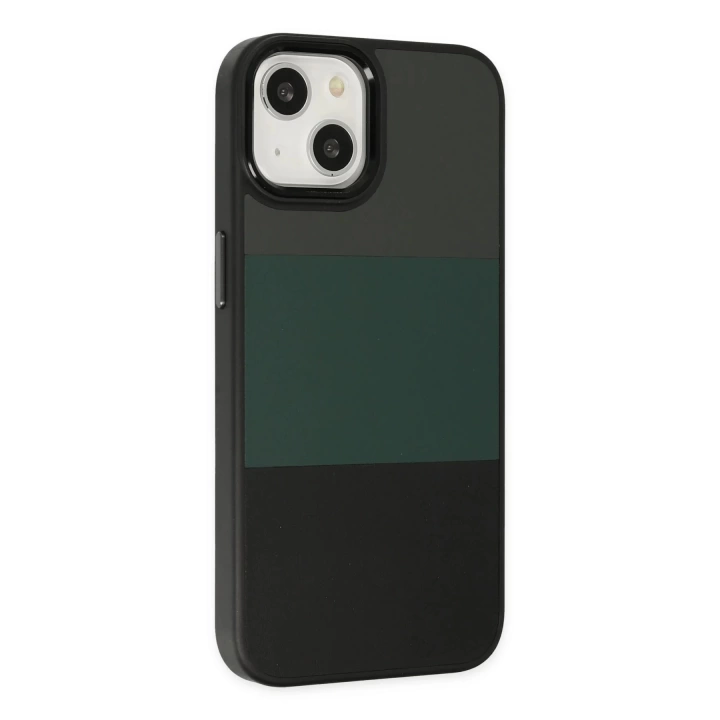 BFS  iPhone 14 Plus Kılıf King Kapak - Gri-Siyah