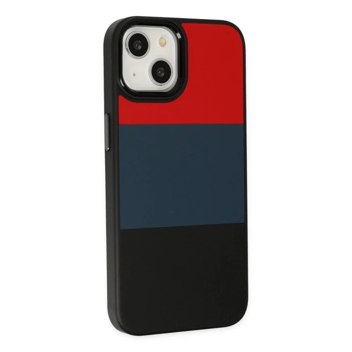 BFS  iPhone 14 Plus Kılıf King Kapak - Kırmızı-Siyah