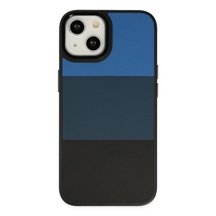BFS  iPhone 14 Plus Kılıf King Kapak - Mavi-Siyah