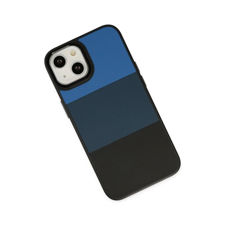 BFS  iPhone 14 Plus Kılıf King Kapak - Mavi-Siyah
