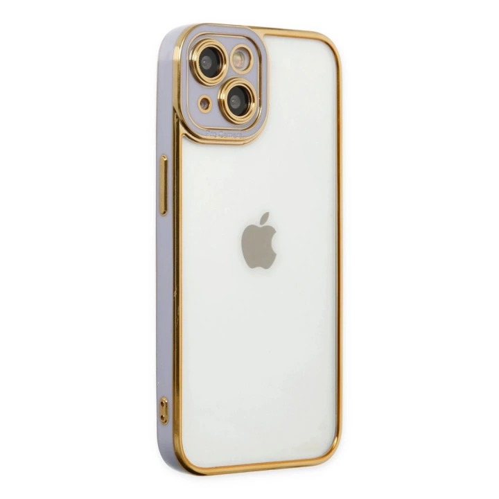 BFS  iPhone 14 Plus Kılıf Liva Lens Silikon - Lila