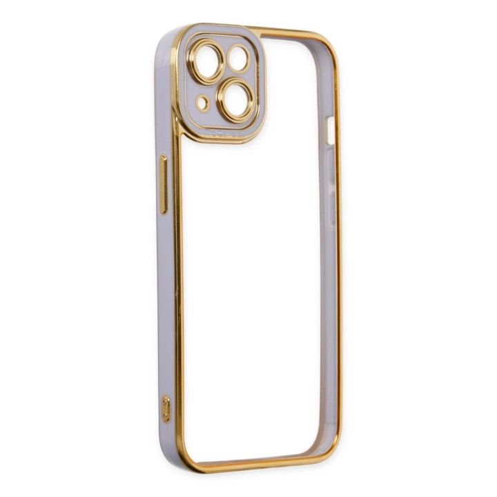 BFS  iPhone 14 Plus Kılıf Liva Lens Silikon - Lila