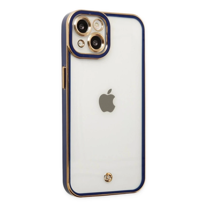 BFS  iPhone 14 Plus Kılıf Liva Lens Silikon - Mavi