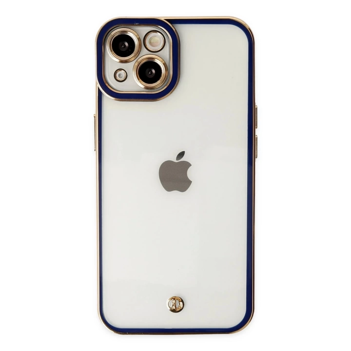 BFS  iPhone 14 Plus Kılıf Liva Lens Silikon - Mavi