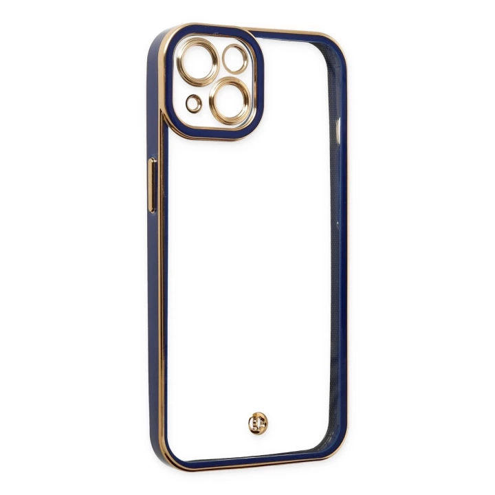 BFS  iPhone 14 Plus Kılıf Liva Lens Silikon - Mavi