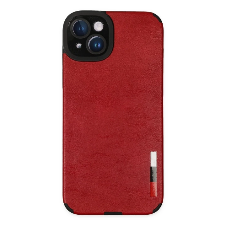 BFS  iPhone 14 Plus Kılıf Loop Deri Silikon - Kırmızı