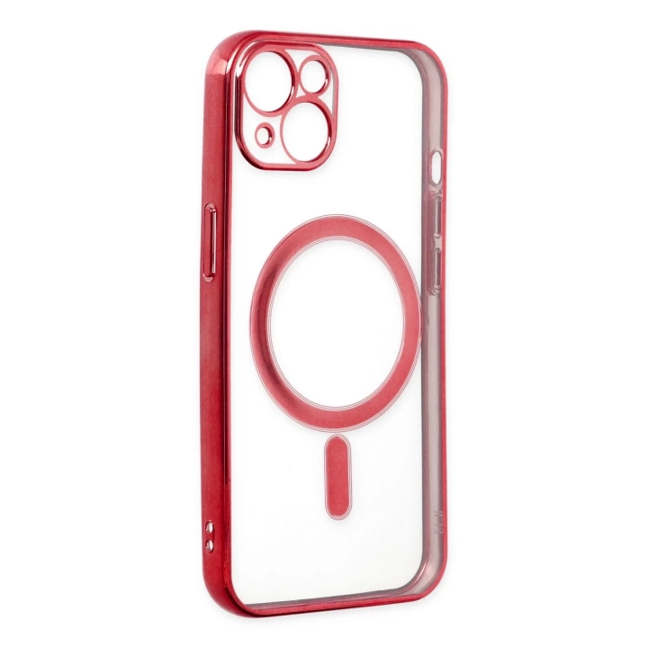 BFS  iPhone 14 Plus Kılıf Magneticsafe Lazer Silikon - Kırmızı
