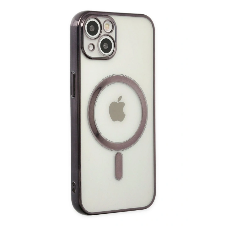 BFS  iPhone 14 Plus Kılıf Magneticsafe Lazer Silikon - Siyah