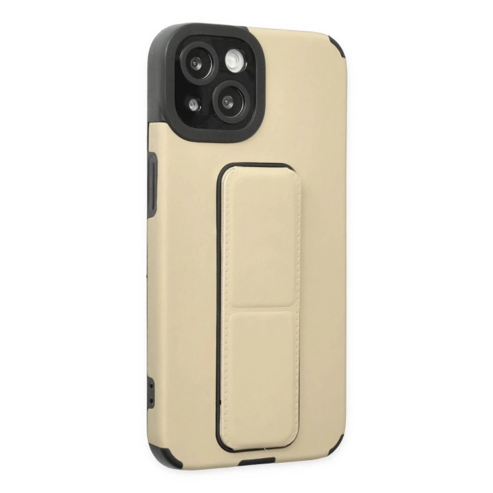 BFS  iPhone 14 Plus Kılıf Mega Standlı Silikon - Gold
