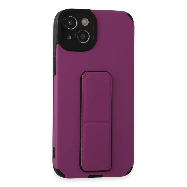 BFS  iPhone 14 Plus Kılıf Mega Standlı Silikon - Mor